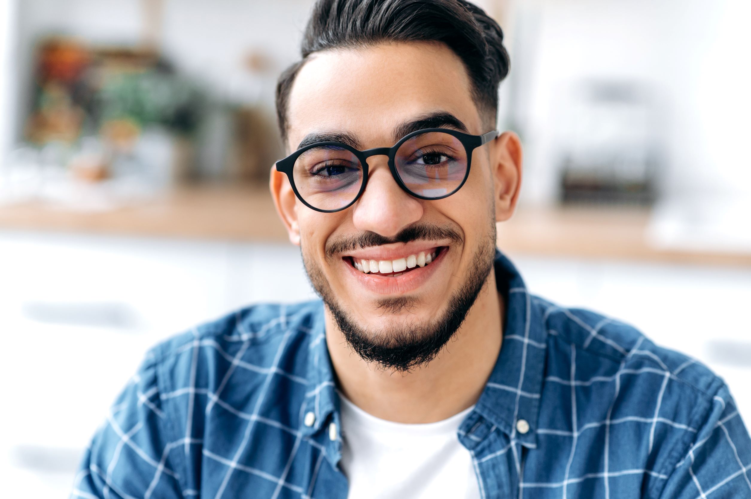 Man smiling confidently