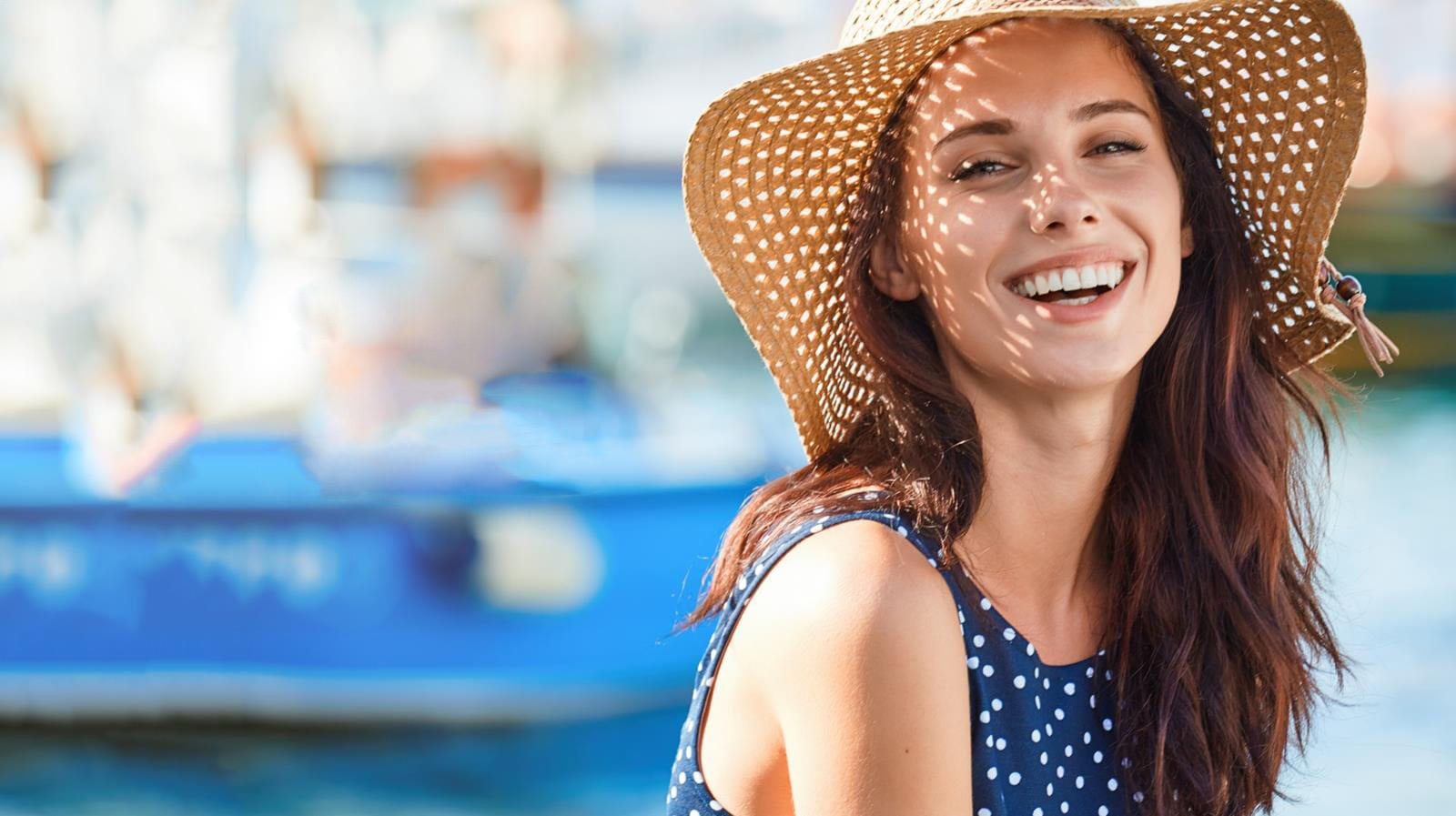 Woman with bright smile